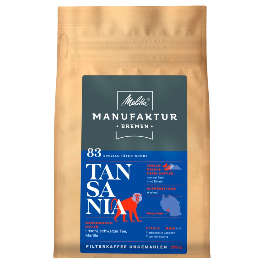 Melitta Manufaktur Tansania Filterkaffee 250g